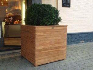 Teak bloembak 80x80x80cm