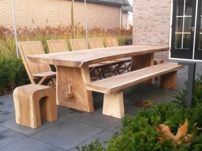 Boomstamtafel Suar 300cm