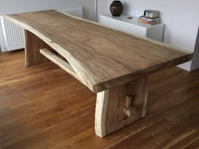 Boomstam eettafel 260cm