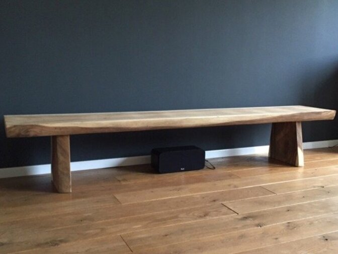 Boomstambank zonder rugleuning 300cm - 5 persoons