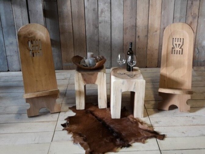 2 delige loungestoel - Afrikaanse stoel