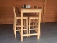 Teak barstoel met rugleuning