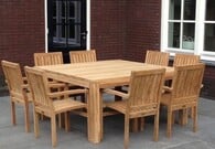 Teak tuintafel vierkant