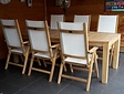 Teak tuinstoel Genova Batyline Creme