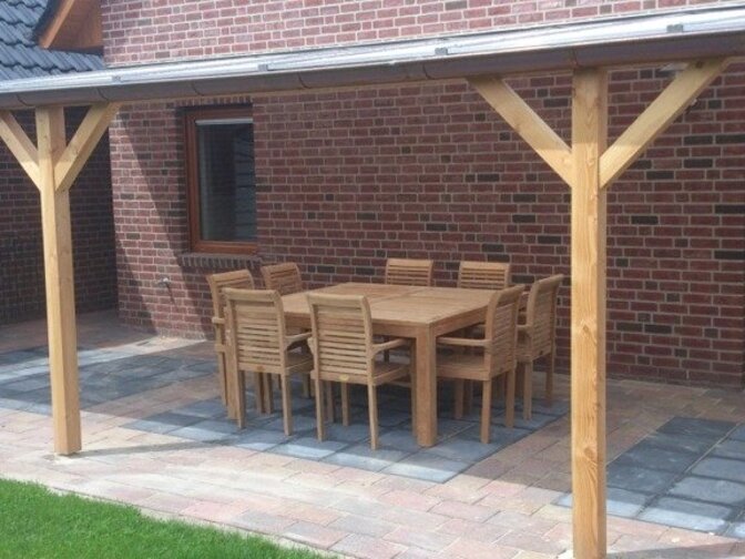 Teakhouten tuintafel vierkant Venice 160cm