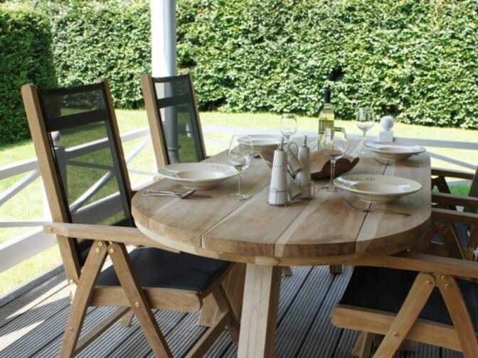 Teak tuinstoel Genova Batyline Zwart
