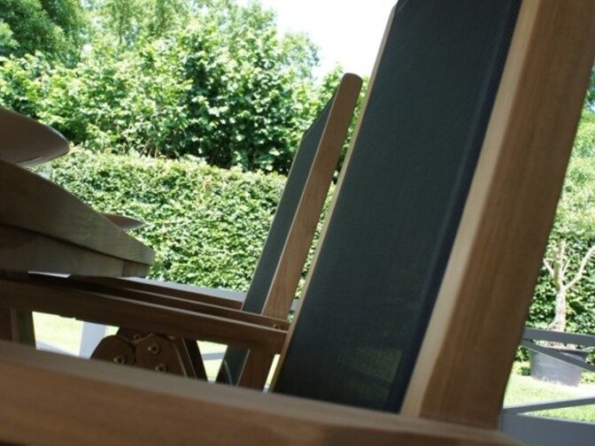 Teak tuinstoel Genova Batyline Zwart