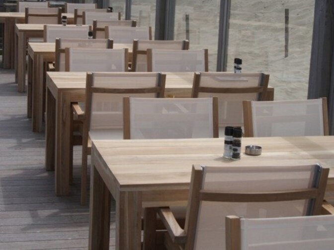 Teak tuintafel Napoli 75x160cm