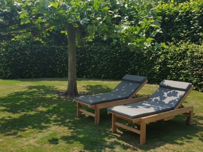 Teak ligbed Mugello Sunlounger