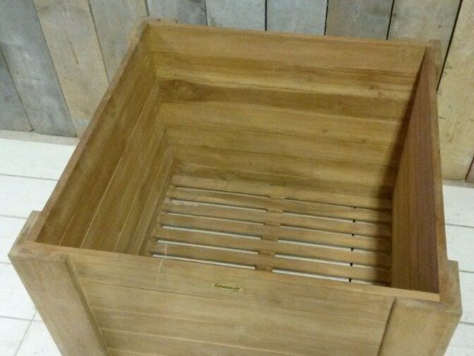 Teakhouten Bloembak 70x70x50cm