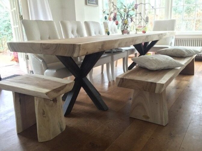 Boomstam tafel 380cm