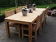 Teak tuinset Verona 250 met 6 blokstoelen