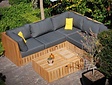 Loungeset teakhout Capri 5-modules met tafels