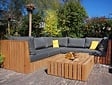 Loungeset teakhout Capri 5-modules met tafels