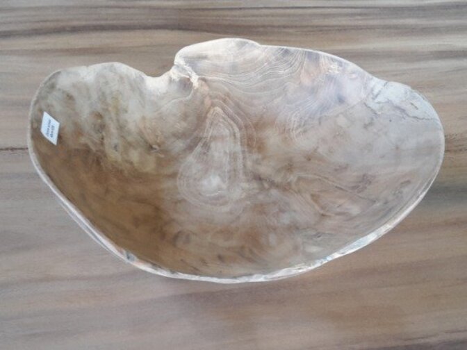 Dunne teakhouten schaal 40cm