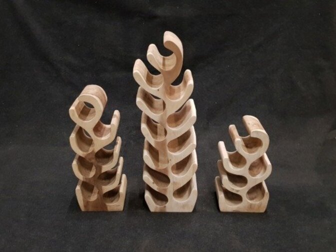 Houten wijnrek voor 12 flessen