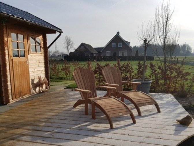 Ligstoel Riviera met voetenbankje