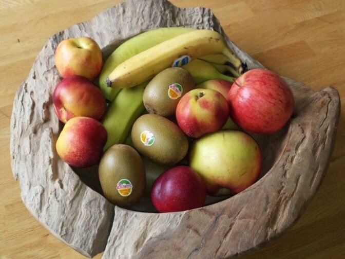 Houten fruitschaal 30cm