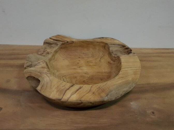 Teak houten fruitschaal 40cm