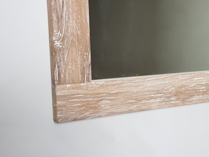 Spiegel 98x85x9cm White Wash - Teak