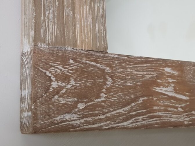 Spiegel 40x60x6cm White Wash - Teak