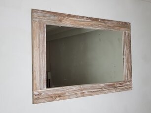 Spiegel 148x85x12cm WhiteWash - Teak Spiegel 148x85x12cm WhiteWash - Teak