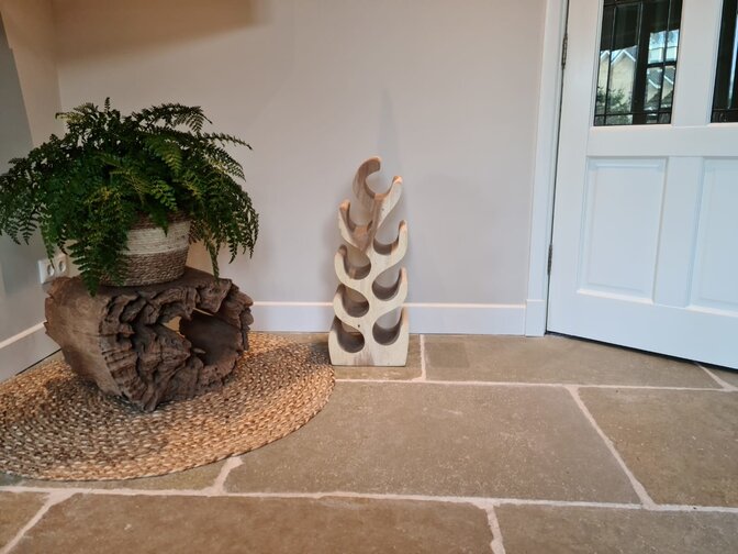 Houten wijnrek voor 8 flessen