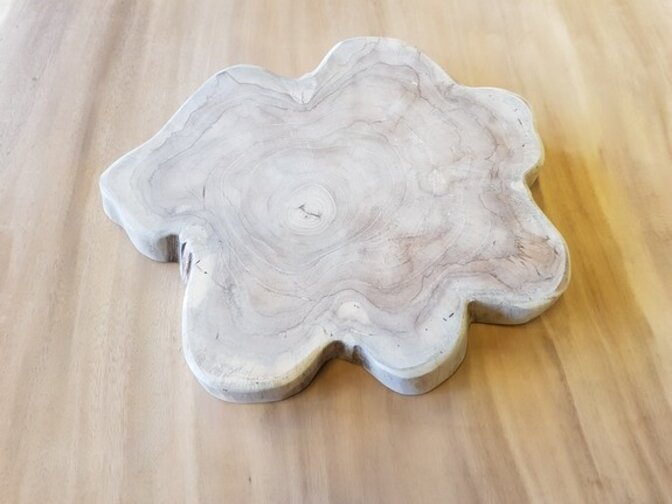 Teak snijplank naturel 30/35cm