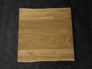 Teak boomstamtafel blad 80x80cm voor buiten