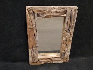 Spiegel, teak rustiek 100x150cm