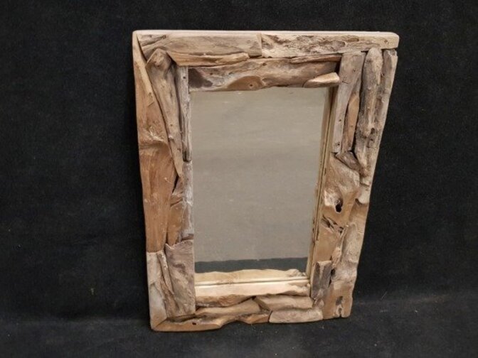 Spiegel, teak rustiek 100x150cm
