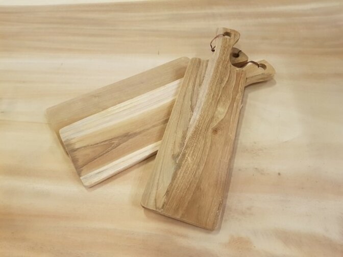 Teak serveerplank 12x45cm 