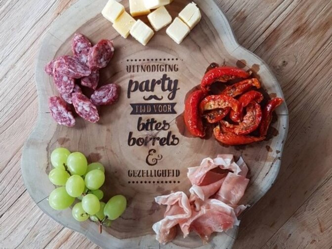 Teak snijplank naturel 30/35cm