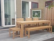 Teak tuinbank zonder rugleuning Bergamo 180cm