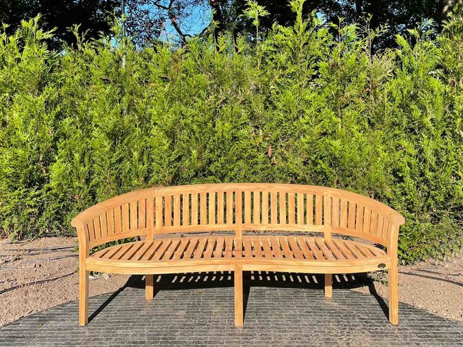Teak tuinbank rond Washington 225cm
