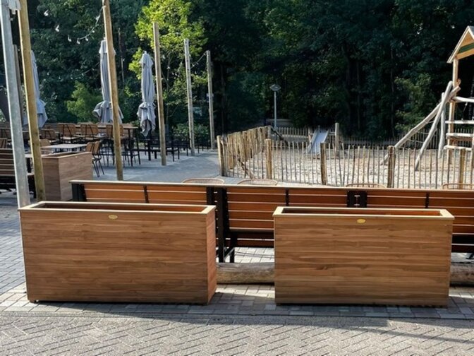 Teak plantenbak 40x150x80cm