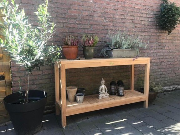 Teak voor in uw tuin Roma 140x40x80cm | Duurzaam teakhout - Puurteak Meubelen