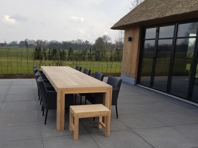 Teak houten tuintafel Napoli 400cm