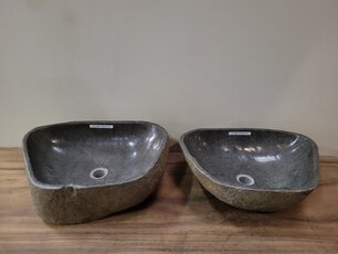 2 waskommen uit 1 steen 53x37x15cm FL21481