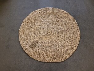 Gevlochten rieten vloerkleed rond 100cm