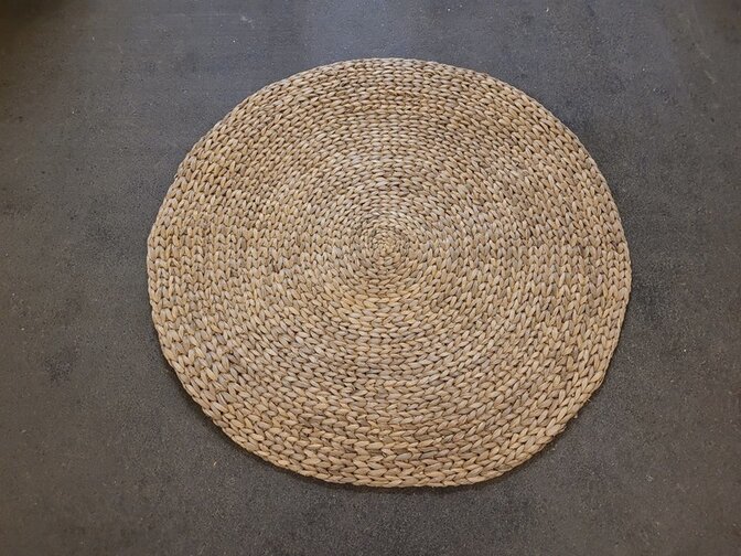 Gevlochten rieten vloerkleed rond 100cm