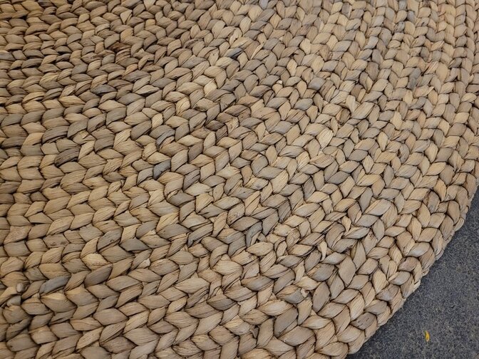 Gevlochten rieten karpet rond 120cm