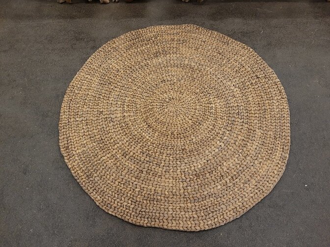 Gevlochten rieten karpet rond 120cm