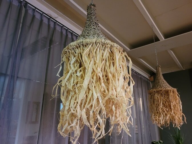 Lampenkap Ibiza stijl 35x25cm