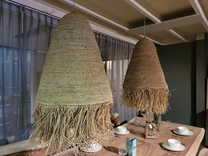 Lampenkap Ibiza stijl 65x75cm