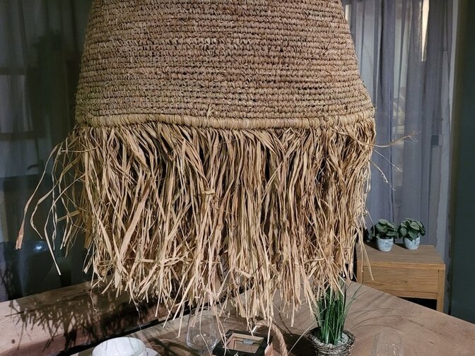 Lampenkap Ibiza stijl 65x75cm