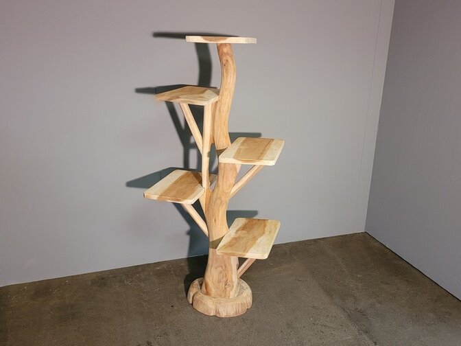 Katten krabpaal of Etagere suarhout 150cm
