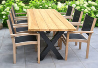 Teak boomstamtafels 