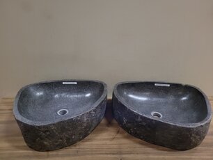 2 wasbakken uit 1 steen Twinset FL21750