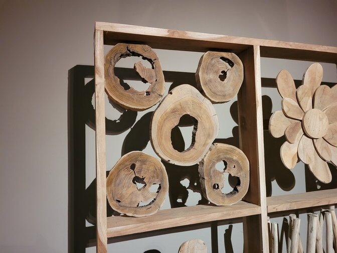 Roomdivider met 12 vakken - 135x195cm